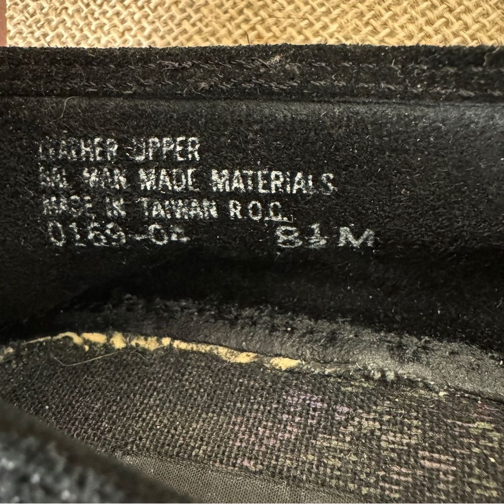 Black Suede Flats Size 8.5 Santa Monica Leather Vintage - Picture 6 of 8